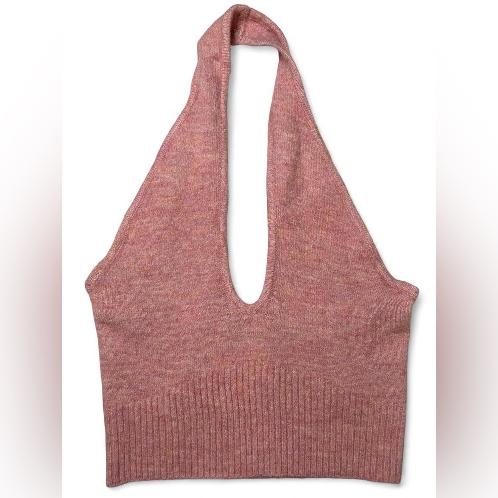 Cotton Candy Blush Knit Halter
